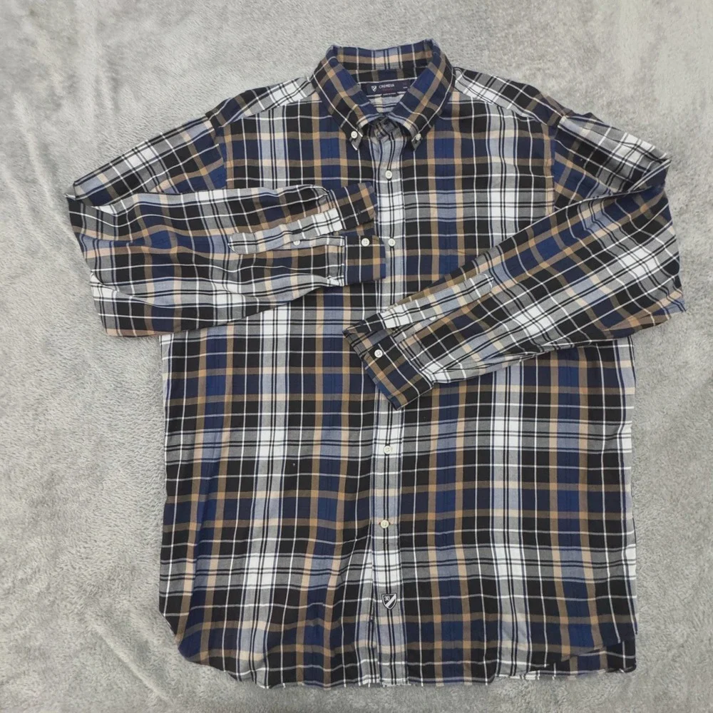 Cremieux Men's Plaid Shirt Size XL Long Sleeve Button‎ Front